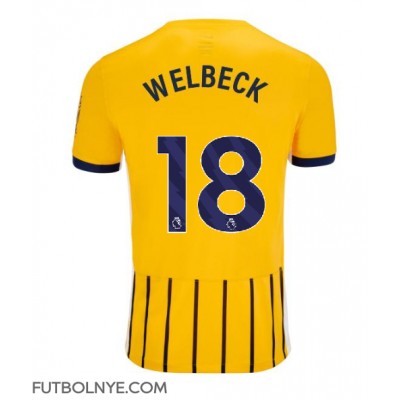 Camiseta Brighton Danny Welbeck #18 Visitante Equipación 2024-25 manga corta Camiseta Brighton Danny Welbeck #18 Visitante Equipación 2024-25 manga corta